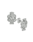 Zilver Gerhodineerd Oorknoppen Surinaamse Mattenklopper 1321356 - PansiteNederland.nl