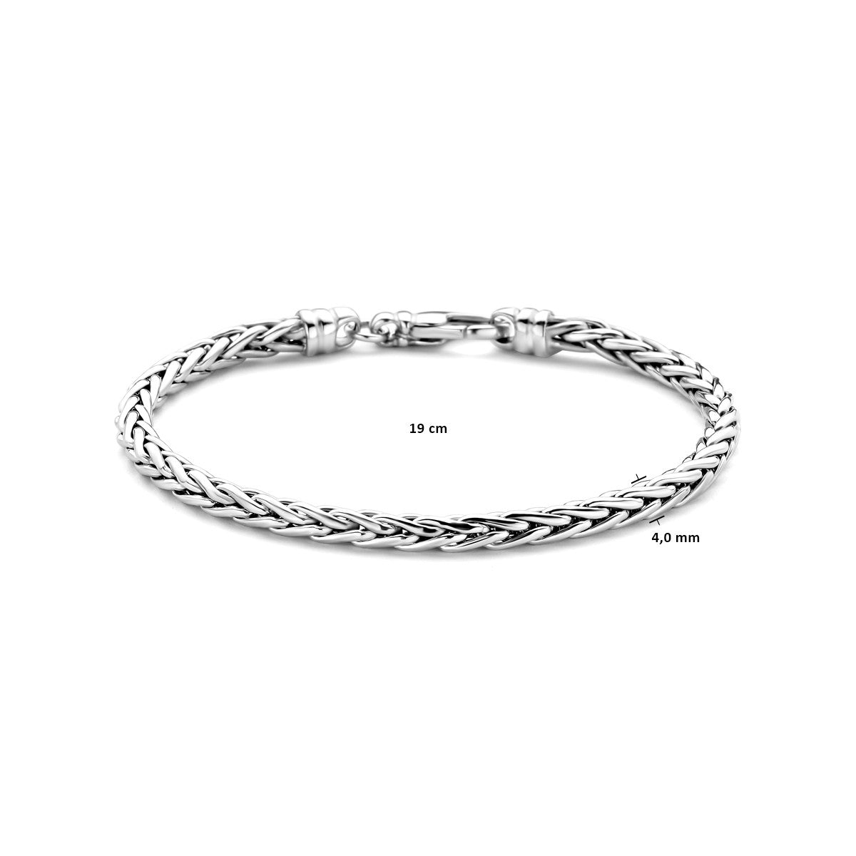 Armband vossestaart 4,0 mm 19 cm zilver