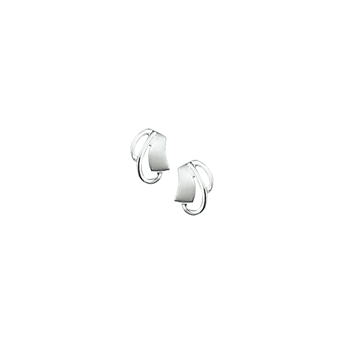 Zilver Gerhodineerd Oorknoppen Poli/Mat 1321603 - PansiteNederland.nl
