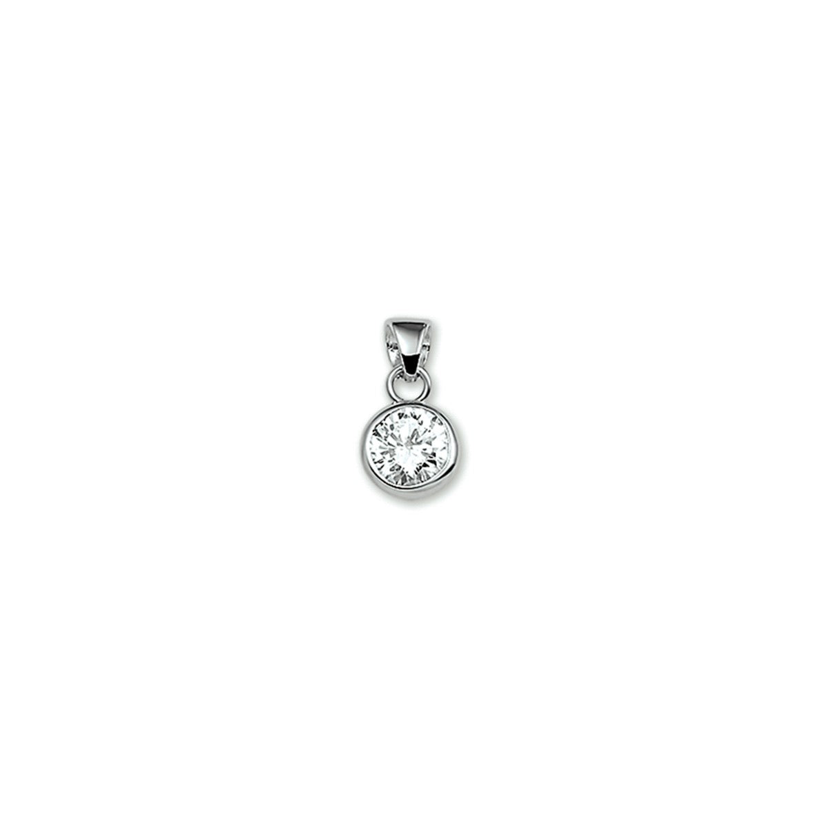 zilver gerhodineerd hanger zirkonia 1321985 - PansiteNederland.nl