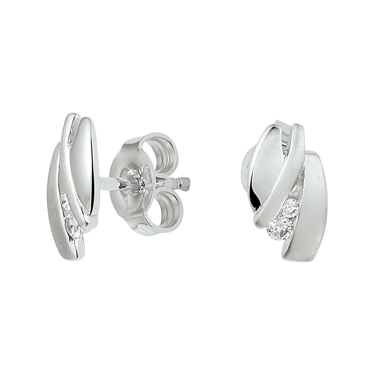 Zilver Gerhodineerd Oorknoppen Zirkonia 1322004 - PansiteNederland.nl