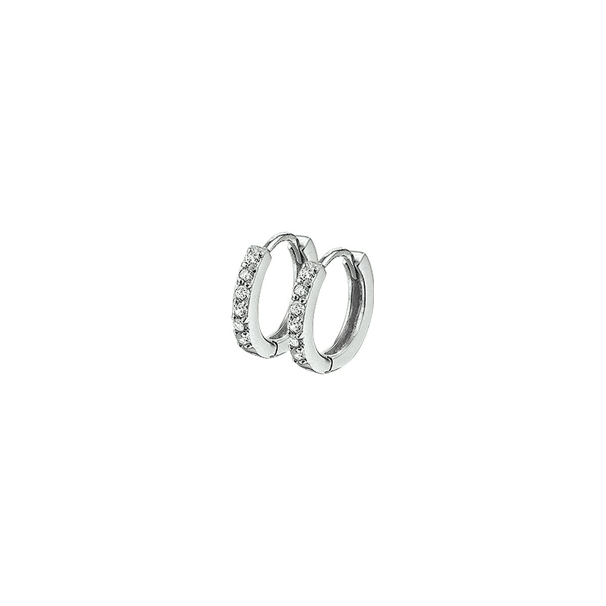 Zilver Gerhodineerd Klapoorringen Zirkonia 1322197 - PansiteNederland.nl