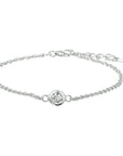 Zilver Gerhodineerd Armband Zirkonia 1,7 Mm 16,5 + 2,5 Cm 1322356