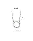 zilver gerhodineerd collier zirkonia 1,1 mm 40 + 4 cm 1322371 - PansiteNederland.nl