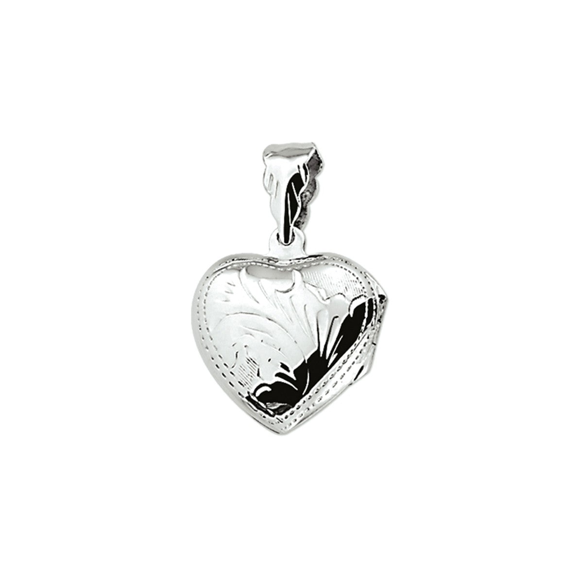 zilver gerhodineerd medaillon hart gravure 1322649 - PansiteNederland.nl
