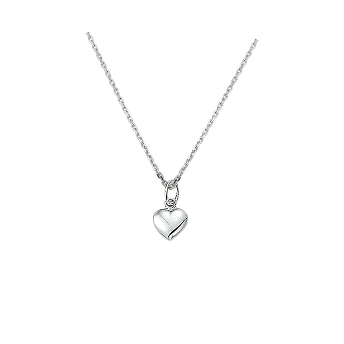 Zilver Gerhodineerd Collier hart 1,3 mm 41 + 4 cm - PSN1322782