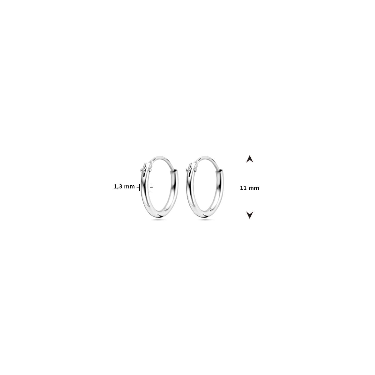 Zilveren Oorringen ronde buis - PSN1322785
