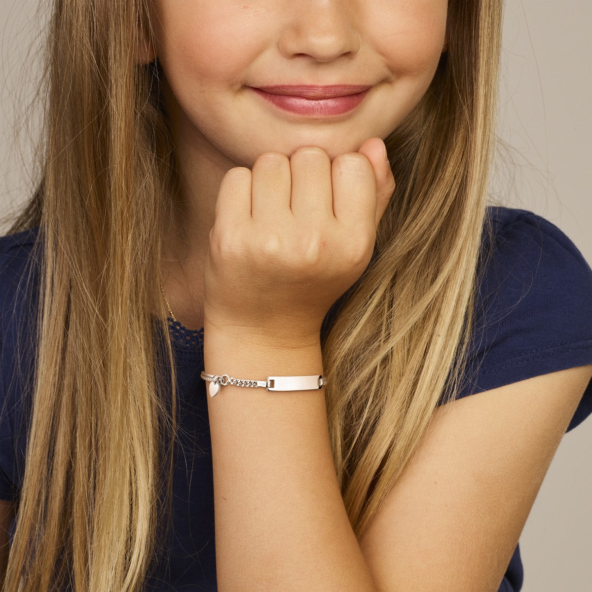Zilver Gerhodineerd Graveerarmband hart 4,2 mm 11 - 13 cm - PSN1321653
