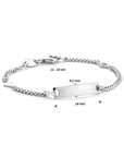 Zilveren graveerarmband gourmet plaat 4,2 mm 11 - 13 cm 1322794