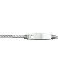 Zilver Gerhodineerd Graveerarmband hart gourmet plaat 4,8mm 13 - 15 cm - PSN1321656
