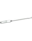 Zilver Gerhodineerd Graveerarmband hart gourmet plaat 4,8mm 13 - 15 cm - PSN1321656