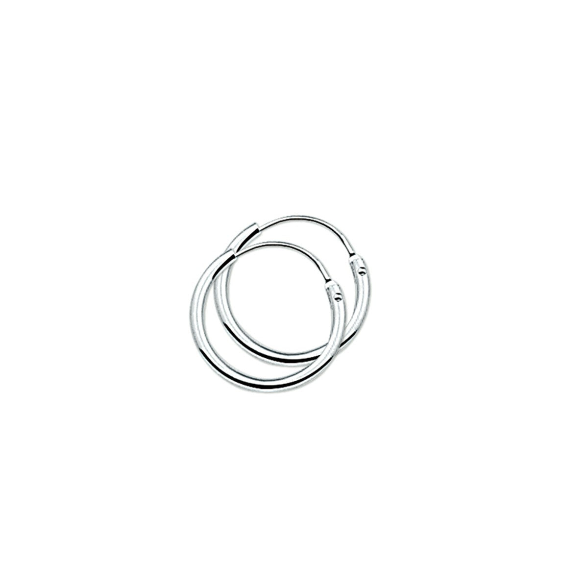 Zilveren Oorringen ronde buis - PSN1322804