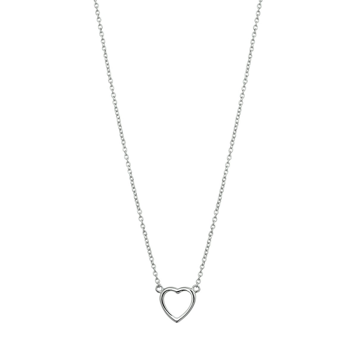Zilveren Collier hartje 1,3 mm 41 + 4 cm - 1322374 - PansiteNederland.nl