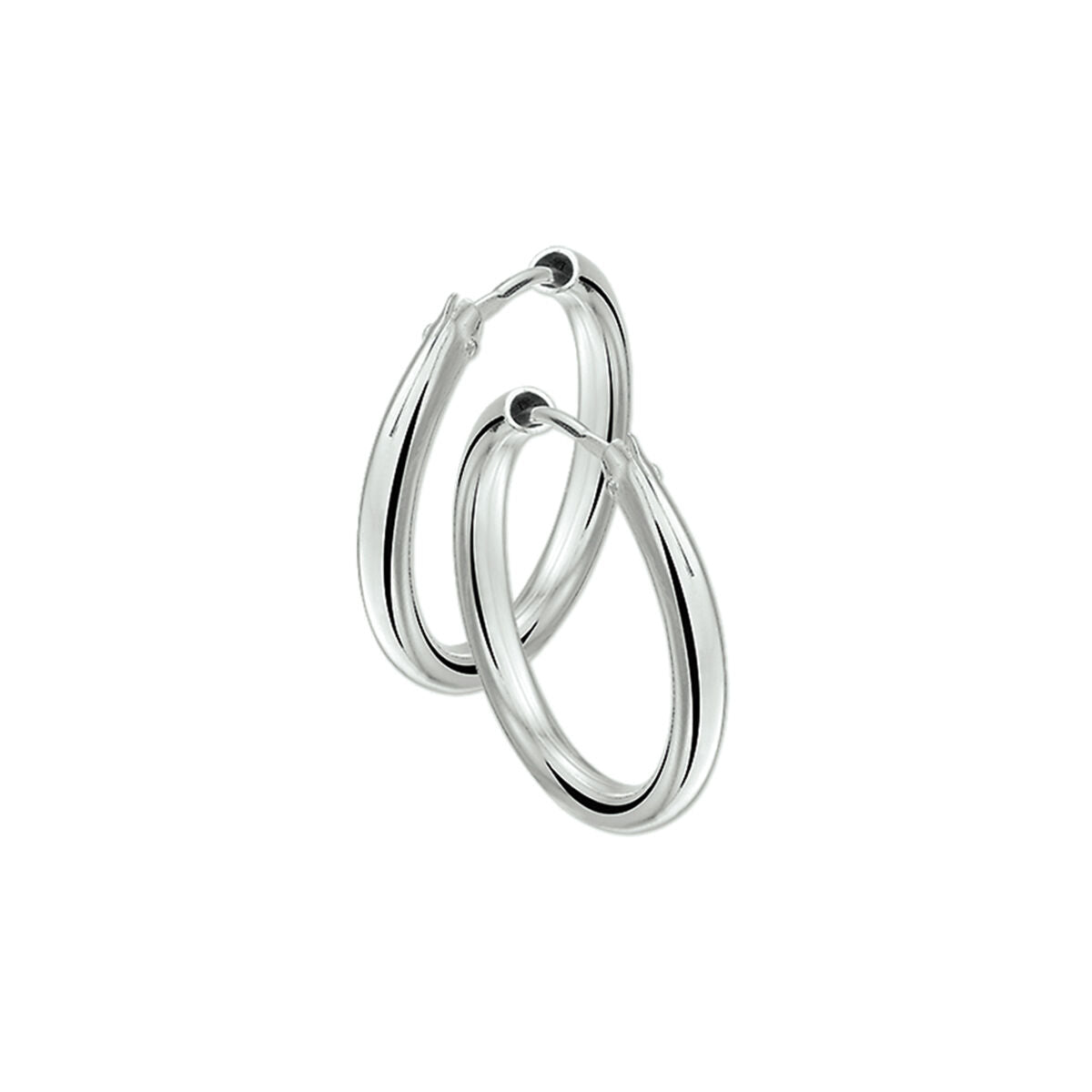 Zilveren Oorringen ronde buis - PSN1322851