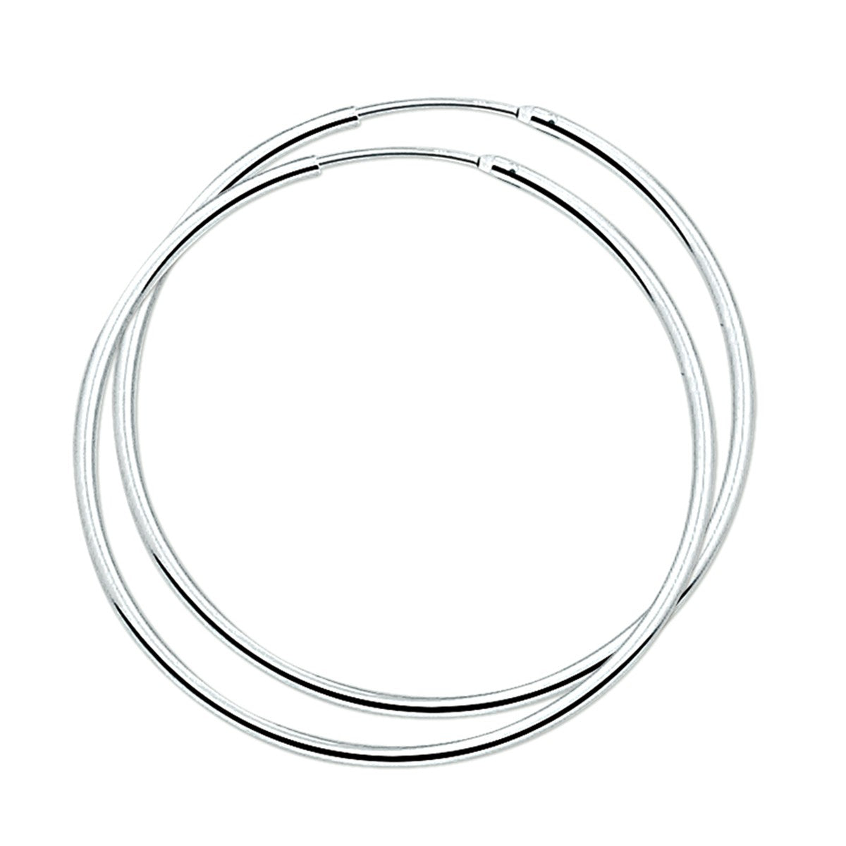 Zilveren oorringen ronde buis 45mm - 1322856