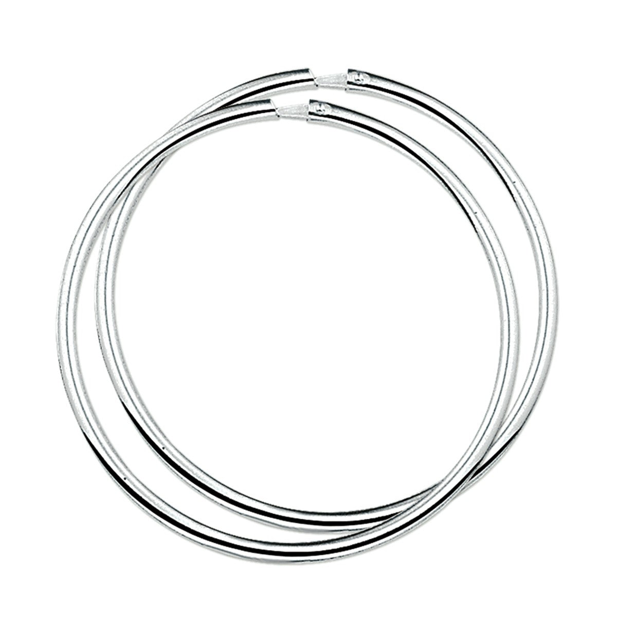 Zilveren Oorringen ronde buis - 1322857