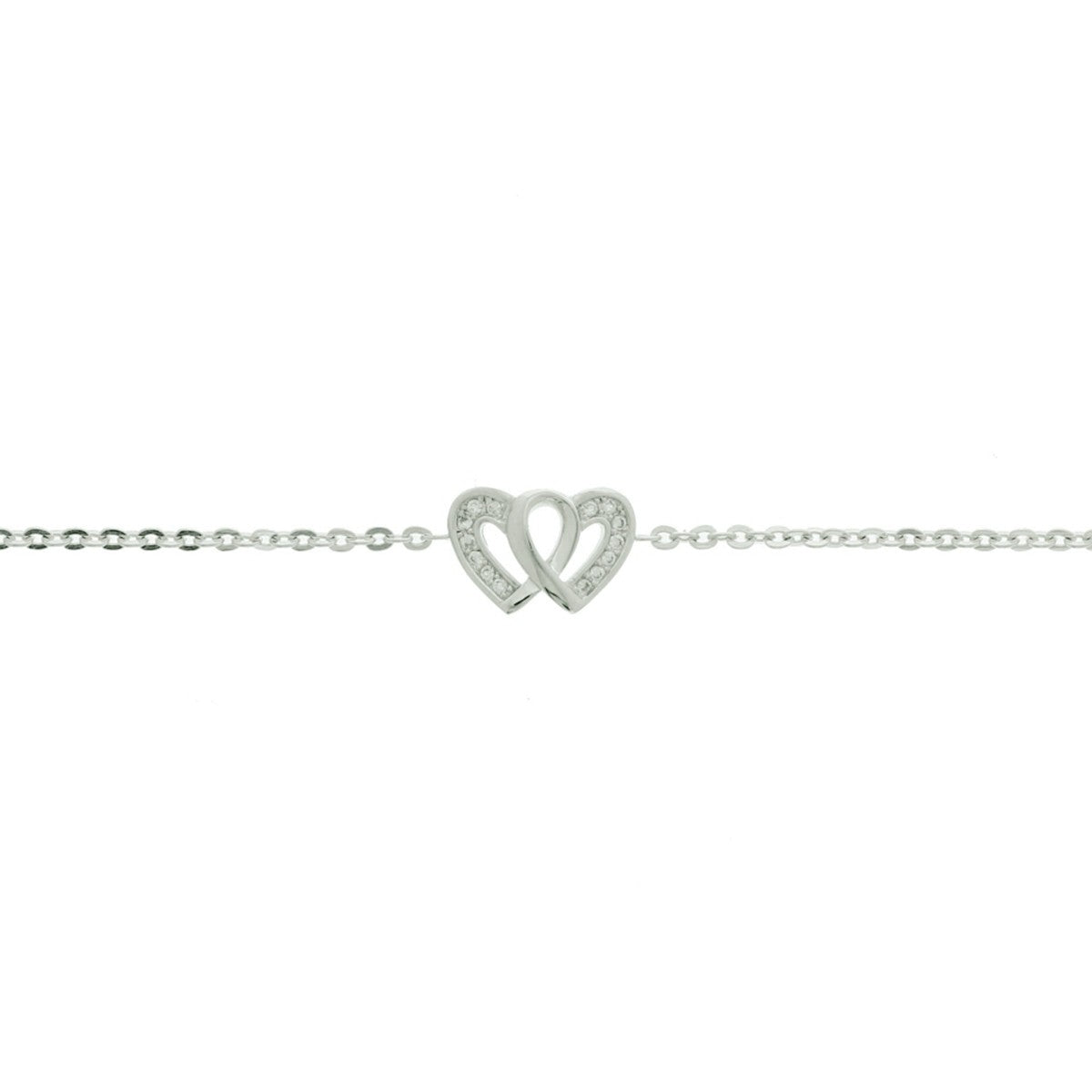 Fantasy Collection Armband hartjes zirkonia 16,5 + 2,5 cm - PSN1322354