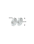 Zilver Gerhodineerd Klapoorringen Vlak Poli/Mat 1322903 - PansiteNederland.nl