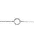 Zilver Gerhodineerd Armband Zirkonia 1,0 Mm 15,5 + 2,5 Cm 1322925