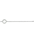 Zilver Gerhodineerd Armband Zirkonia 1,0 Mm 15,5 + 2,5 Cm 1322925