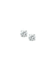Zilveren Gerodineerde  Oorknoppen zirkonia 6mm - PSN1322963