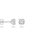 Zilveren Gerodineerde  Oorknoppen zirkonia 6mm - PSN1322963