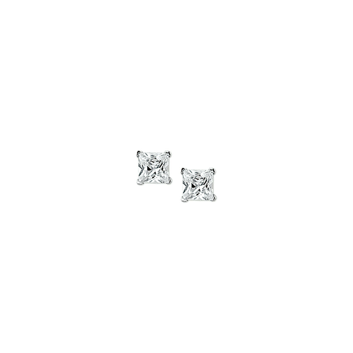 Zilveren Oorknoppen Gerhodineerd zirkonia 5mm  - PSN1323067