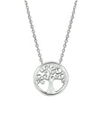 zilver gerhodineerd collier levensboom 41 + 4 cm 1323102