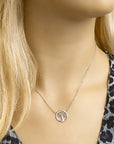 zilver gerhodineerd collier levensboom 41 + 4 cm 1323102