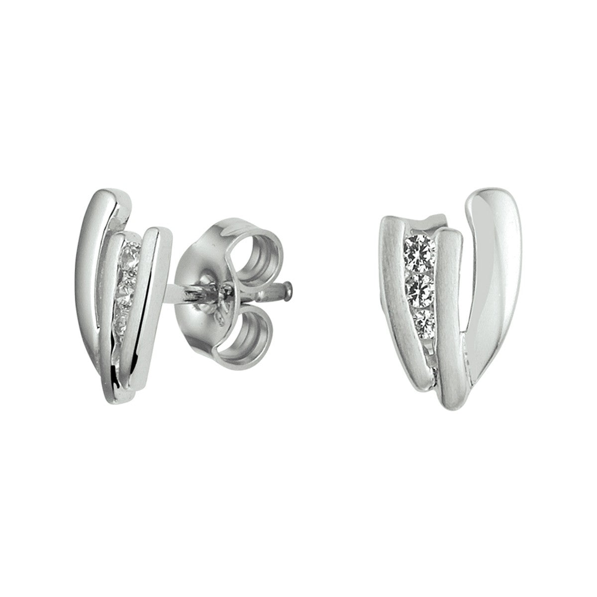 Zilver Gerhodineerd Oorknoppen Zirkonia 1323126 - PansiteNederland.nl