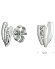 Zilver Gerhodineerd Oorknoppen Zirkonia 1323126 - PansiteNederland.nl