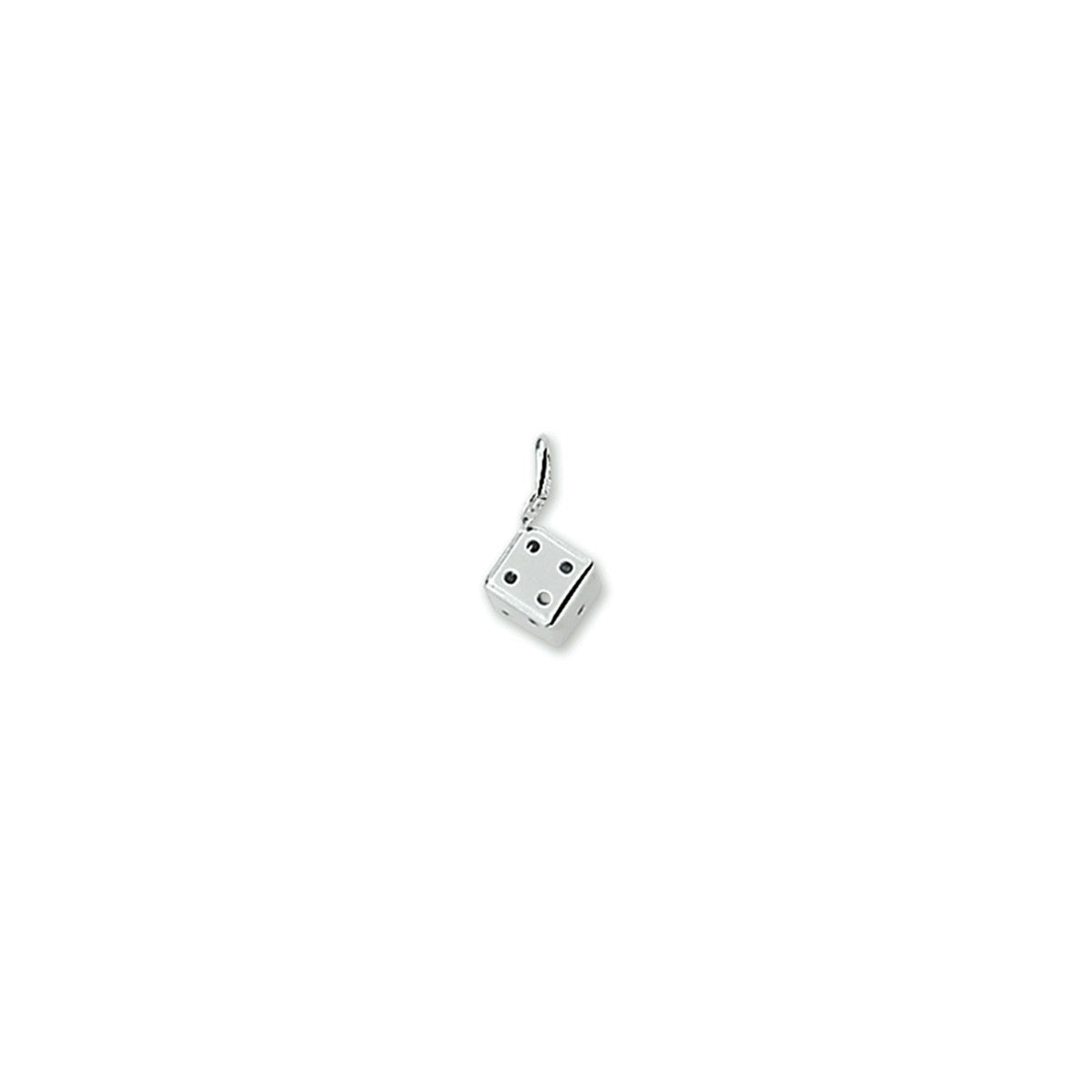 zilver gerhodineerd hanger dobbelsteen 1323172 - PansiteNederland.nl