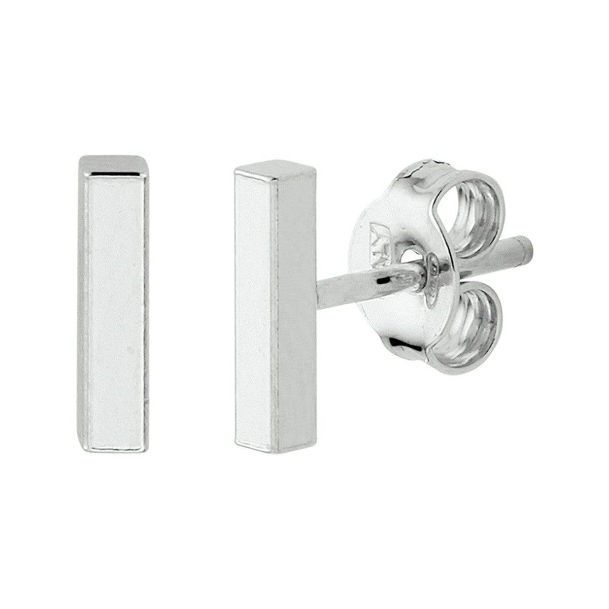 Zilver Gerhodineerd Oorknoppen Balkje 1323178 - PansiteNederland.nl
