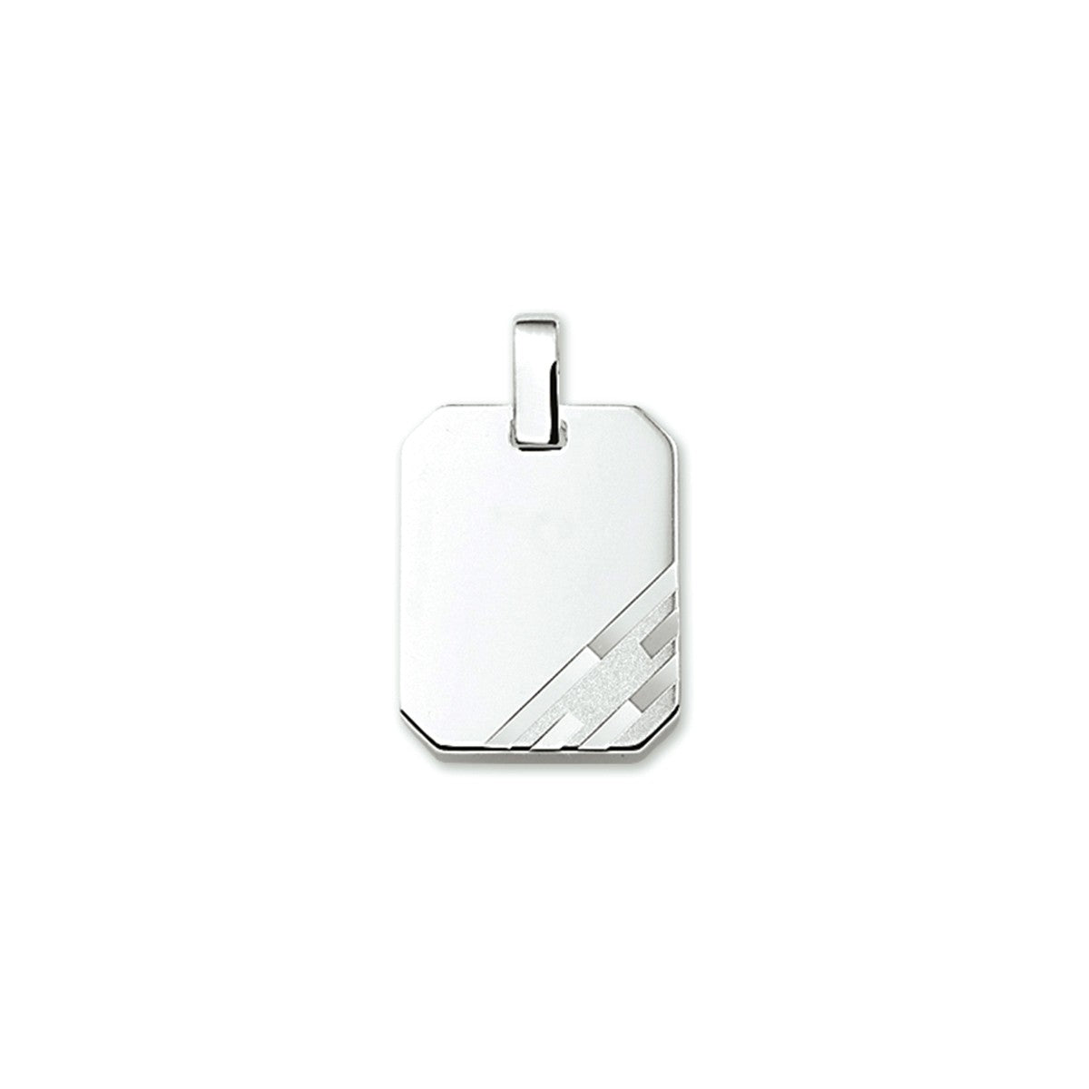 Zilver Gerhodineerd Graveerhanger poli-mat - PSN1323253