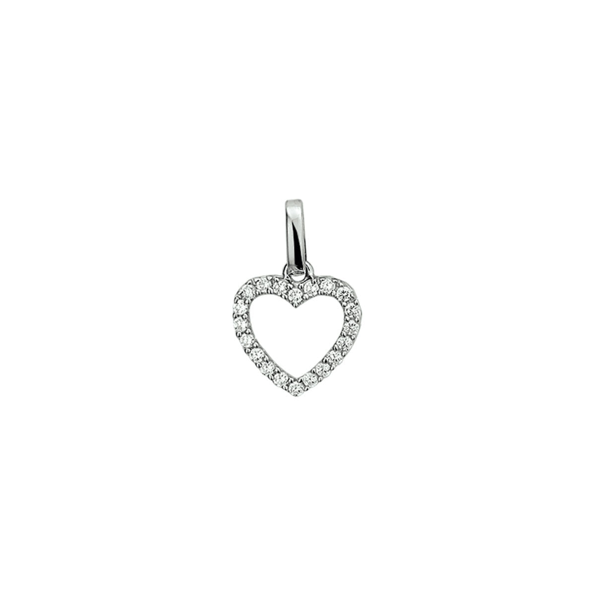 Zilveren hanger hart zirkonia 1323280 - PansiteNederland.nl