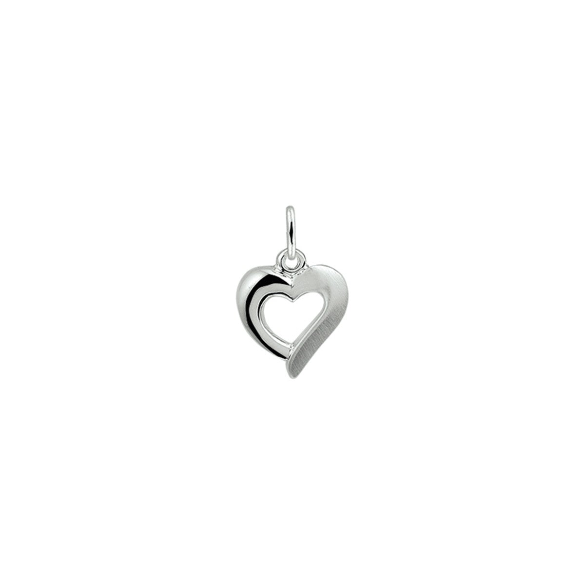 zilver gerhodineerd hanger hart poli/mat 1323287 - PansiteNederland.nl