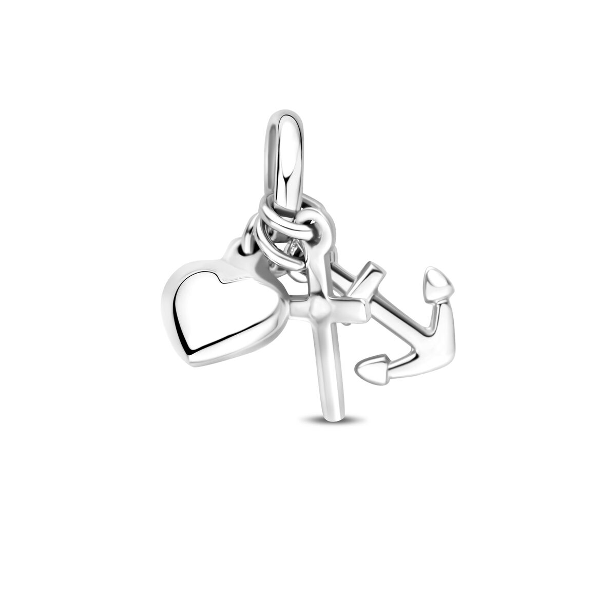 Hanger geloof, hoop en liefde 7,5 mm zilver