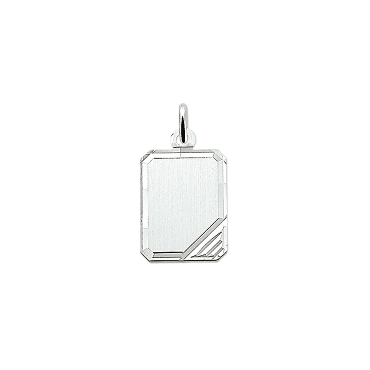 zilver gerhodineerd graveerhanger gediamanteerd 1323325 - PansiteNederland.nl