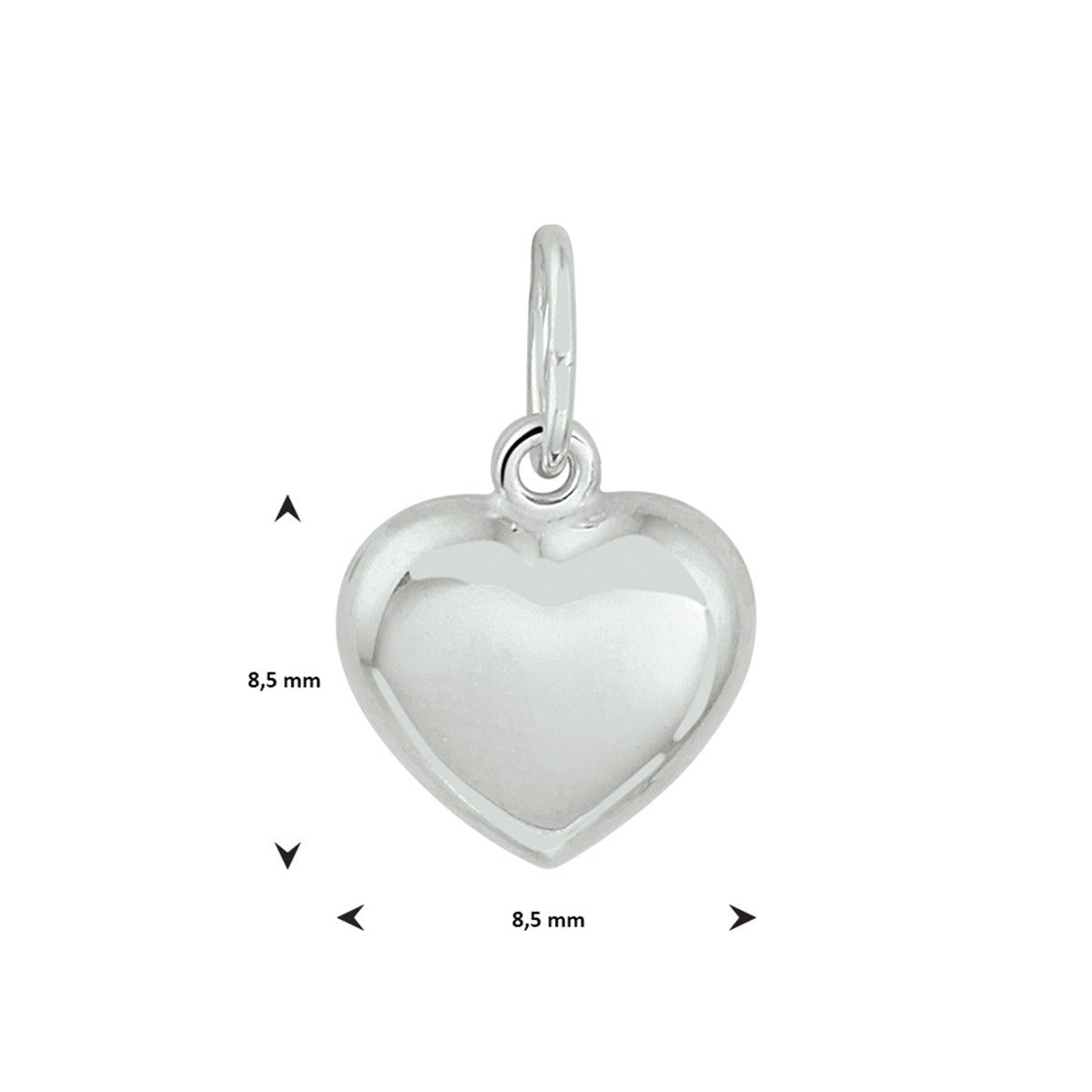 Zilveren hanger hart 1323387 - PansiteNederland.nl