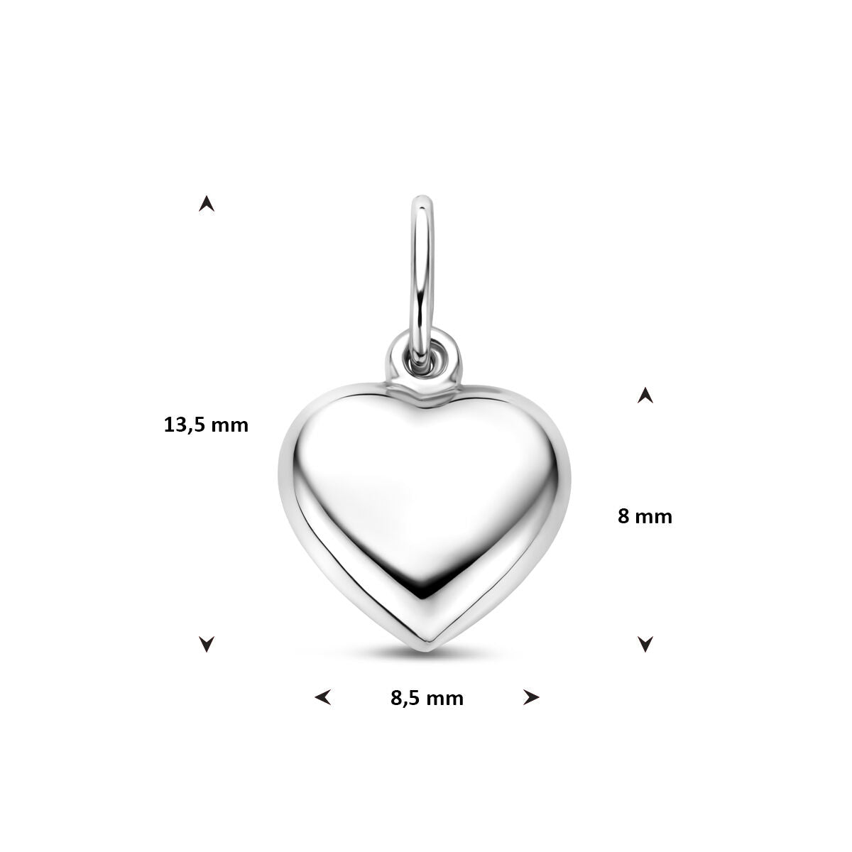 Hanger hart zilver