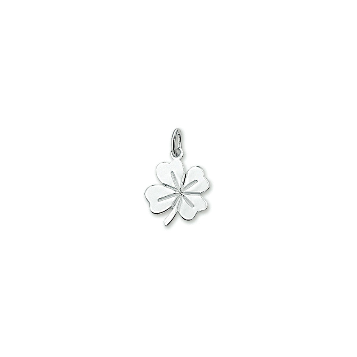 zilver gerhodineerd hanger klavertje 1323407 - PansiteNederland.nl