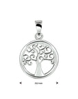 zilver gerhodineerd hanger levensboom 1323652 - PansiteNederland.nl