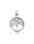 zilver gerhodineerd hanger levensboom 1323652 - PansiteNederland.nl