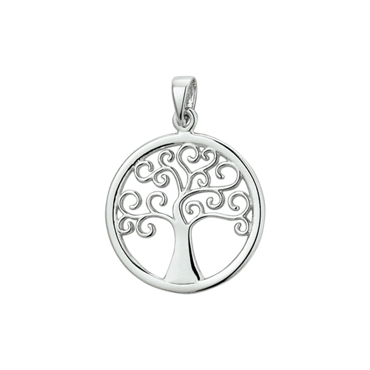 zilver gerhodineerd hanger levensboom 1323653 - PansiteNederland.nl