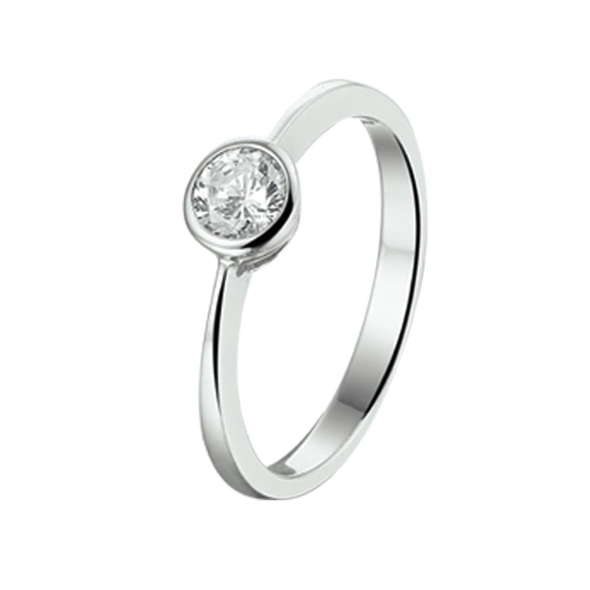 Gerhodineerd Zilver Ring Met Zirkonia 1323778 - PansiteNederland.nl