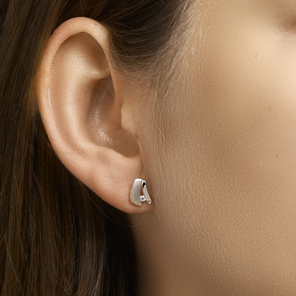 Zilver Gerhodineerd Oorknoppen Zirkonia 1323855 - PansiteNederland.nl