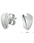 Zilver Gerhodineerd Oorknoppen Zirkonia 1323855 - PansiteNederland.nl