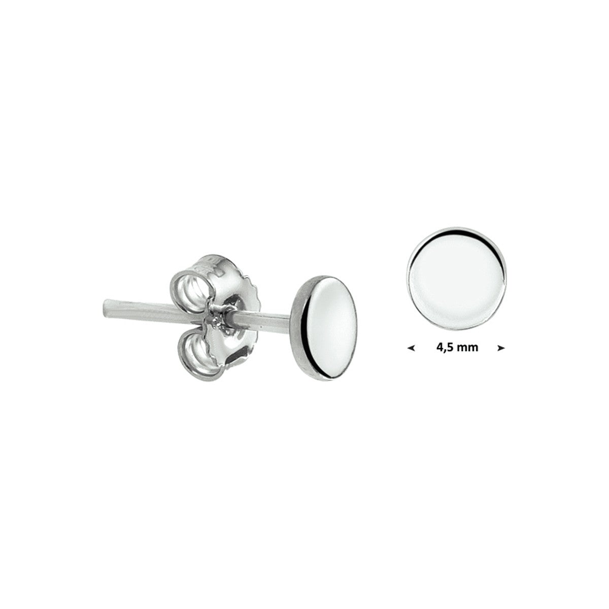 Zilver Gerhodineerd Oorknoppen 1323996 - PansiteNederland.nl