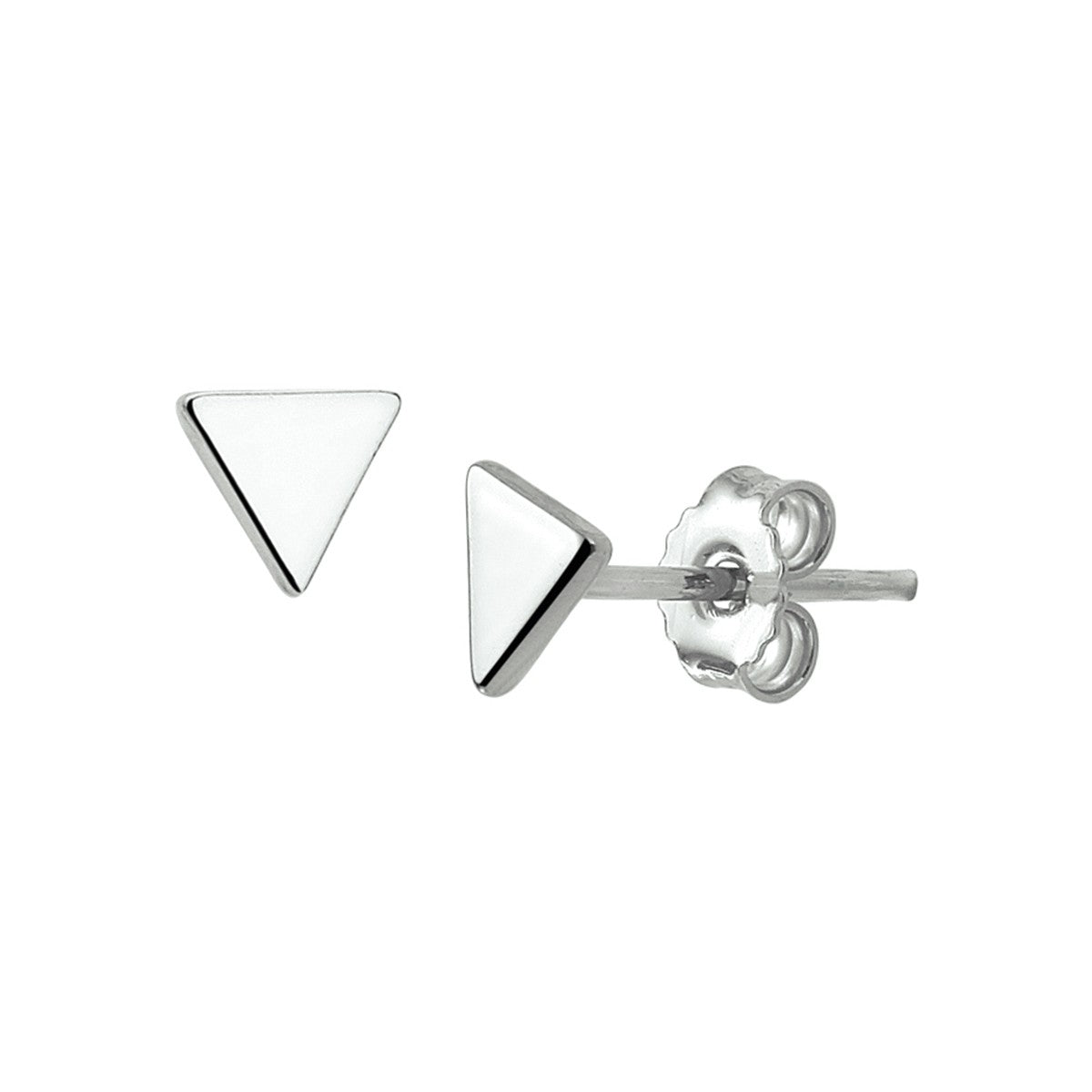 Zilver Gerhodineerd Oorknoppen Driehoek 1323998 - PansiteNederland.nl