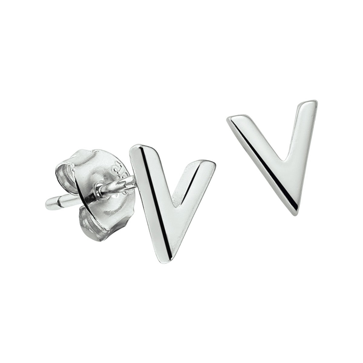 Zilver Gerhodineerd Oorknoppen V 1324002 - PansiteNederland.nl